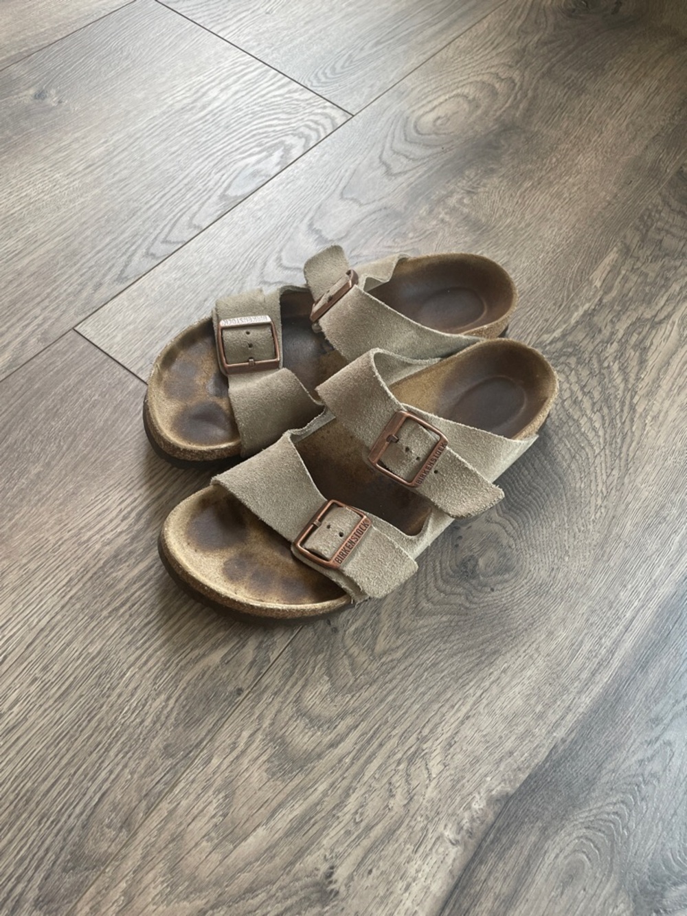 Taupe Birkenstocks W8/39 Narrow